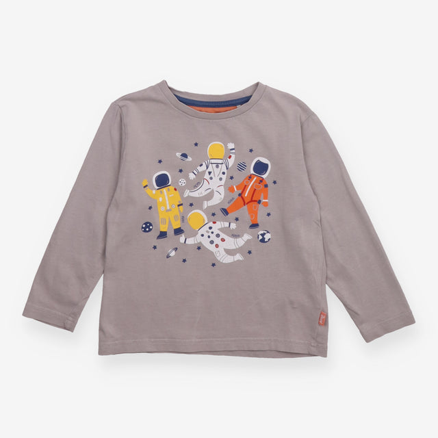 Tee LS grey spacemen