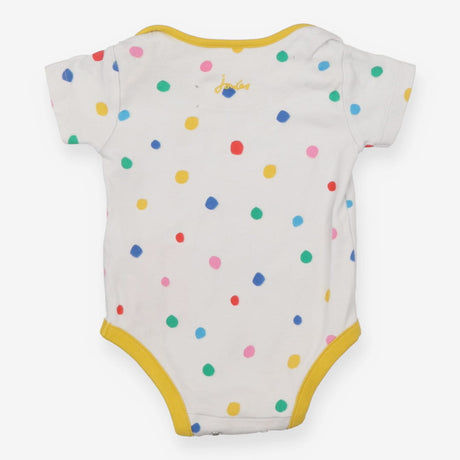 Bodysuit White Multi Coloured Dots