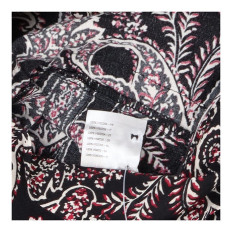 Jumpsuit Long Sleeve Black Paisley Print