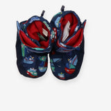 Sailboat fleece lined booties