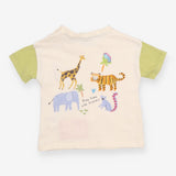 Cream and green lemur t-shirt