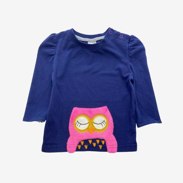 Pink fluffy owl tee