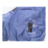 Blouse Blue Navy Spot Print Ruffle Detail Balloon 