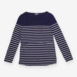 Navy White Stripe Long Sleeve Maternity & Nursing 
