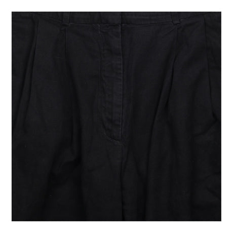 Trousers Black Wide Leg High Waist Elasticated Bac