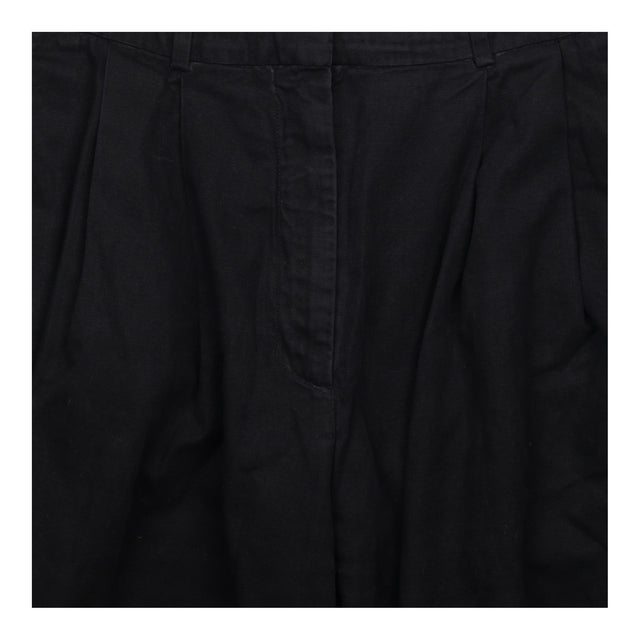 Trousers Black Wide Leg High Waist Elasticated Bac
