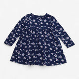 Navy Floral LS Dress