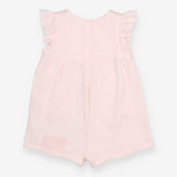Romper pink SS muslin strawberries