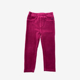 Pink Velvet Ribbed Leggings