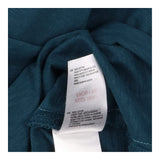 T-Shirt Teal Long Sleeve Contrast Stitch Cotton