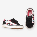 Vans Shoes Black with Glitter Flowers