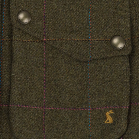 Tweed Field Coat Wool Country Jacket Suede Trim Ch
