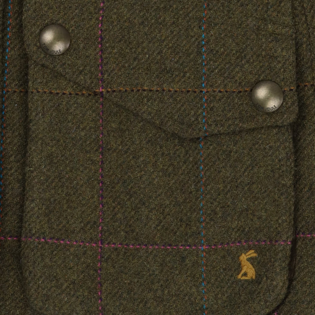 Tweed Field Coat Wool Country Jacket Suede Trim Ch