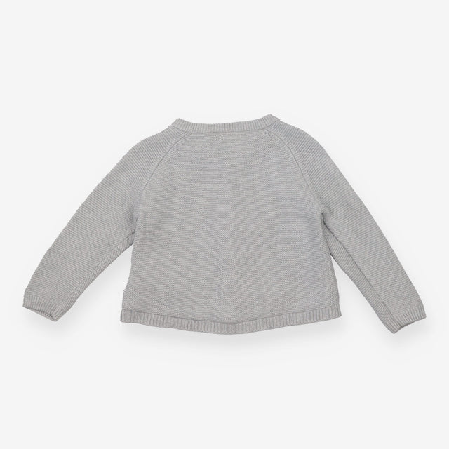 Grey Buzzing Bee Knit Cardigan