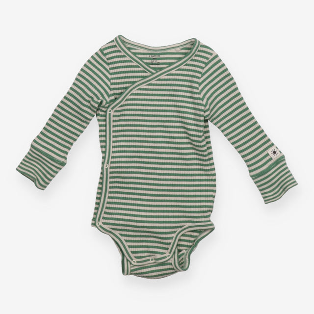 Wrap Over Bodysuit Stipe Green
