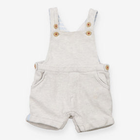 Grey Waffle Shortie Dungarees