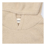 Knitted Hoodie Stone Boucle Pocket Jumper