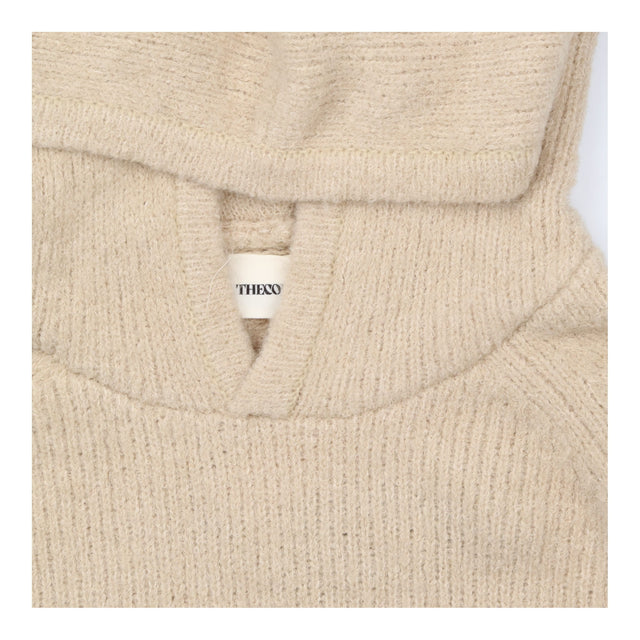 Knitted Hoodie Stone Boucle Pocket Jumper