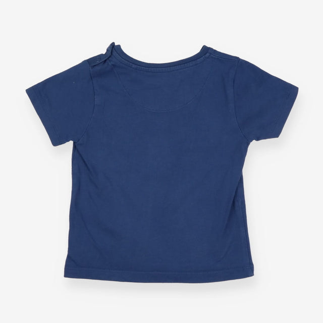 Tee SS blue dogs in spotty sweaters