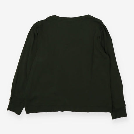 Hush Khaki Ruffle Sleeve Long Sleeve Cotton Tee