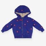 Royal Blue hoodie with guitars