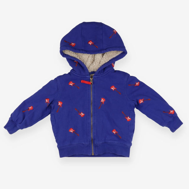 Royal Blue hoodie with guitars