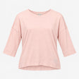 Top Long Sleeve Dropped Shoulder Slub Knit Blush P