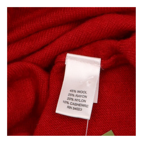 Jumper Long Sleeve Scoop Neck Cashmere Blend Red