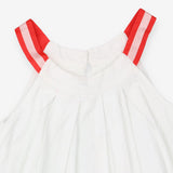 Dress White with Pink Sail Boats and Shells