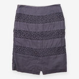 Skirt A Line Lace Insert Knee Length