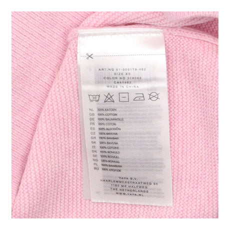 Sweater Pink Melange Cotton Boat Neck Buttons