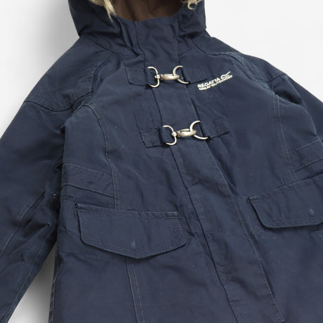 Parka Coat Navy with Metal Toggles