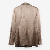 Aria Silver Shimmer Double Breasted Satin Blazer