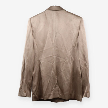 Aria Silver Shimmer Double Breasted Satin Blazer