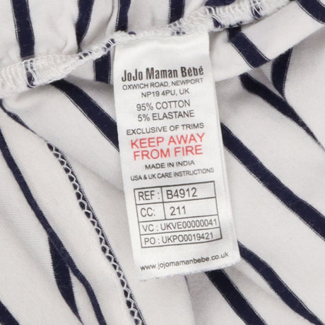 Navy Striped maternity vest top with built in bra