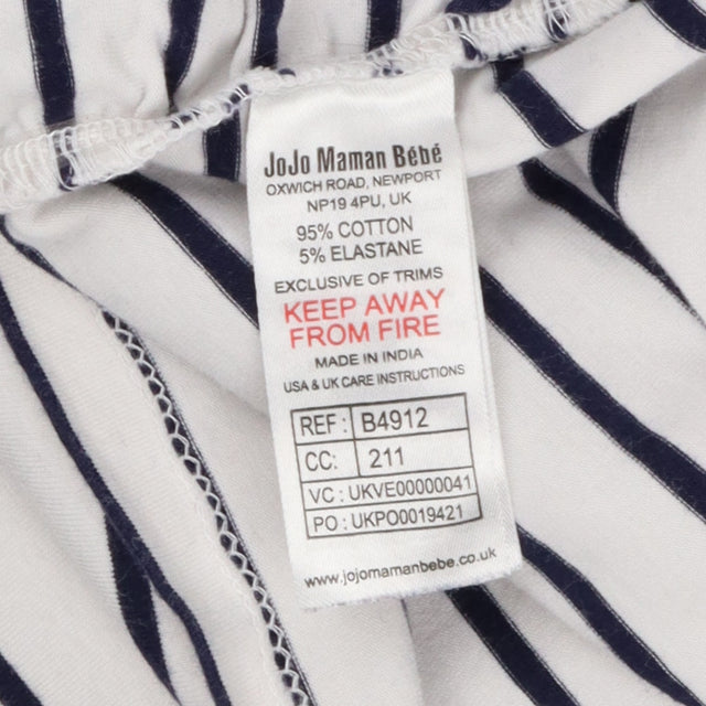 Navy Striped maternity vest top with built in bra