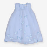Dress blue sleeveless tulle butterflies