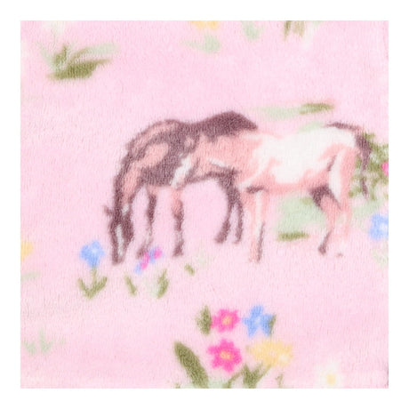 Dressing gown pink horses flowers