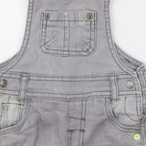 Dungaree Denim Grey with Neon Green Detail