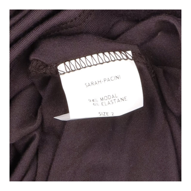 T-Shirt Dark Brown Modal Stretch Double Strap