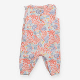 Romper orange and blue leaf