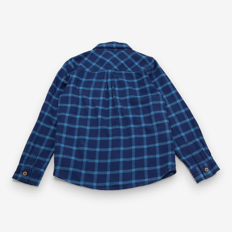 Blue check long sleeve shirt