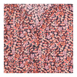 Pink Coral Ditsy Floral Drawstring Midi Dr