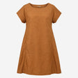 Warm Brown Terracotta 100% Linen Short Sleeve Side