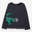 Navy Footballer Crocodile Long Sleeve