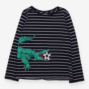 Navy Footballer Crocodile Long Sleeve