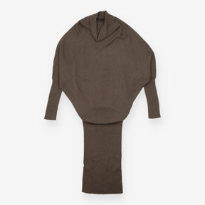 AllSaints Khaki Ribbed Batwing Cowl Neck Jump
