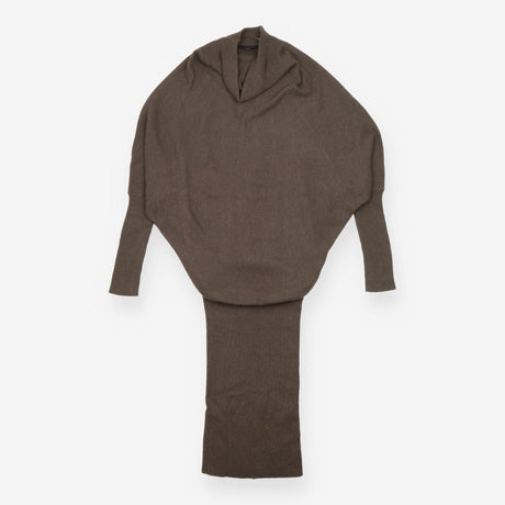 AllSaints Khaki Ribbed Batwing Cowl Neck Jump