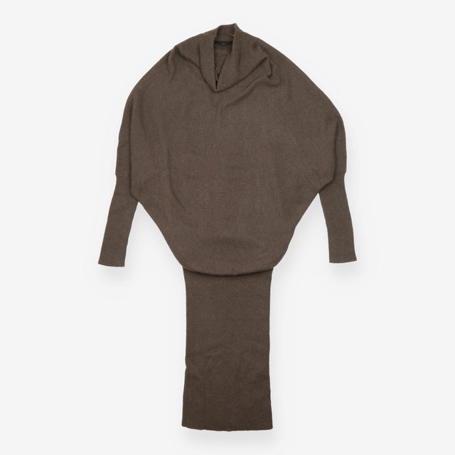 AllSaints Khaki Ribbed Batwing Cowl Neck Jump