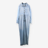 Seraphine Soft Denim Maternity Jumpsuit
